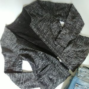 J Crew marled silver-grey/ black blazer small